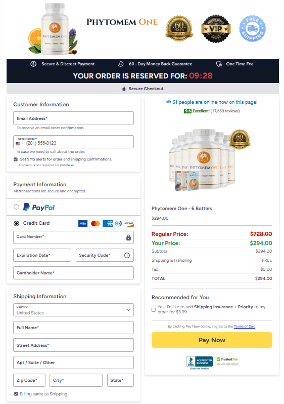 Phytomem One-order-page
